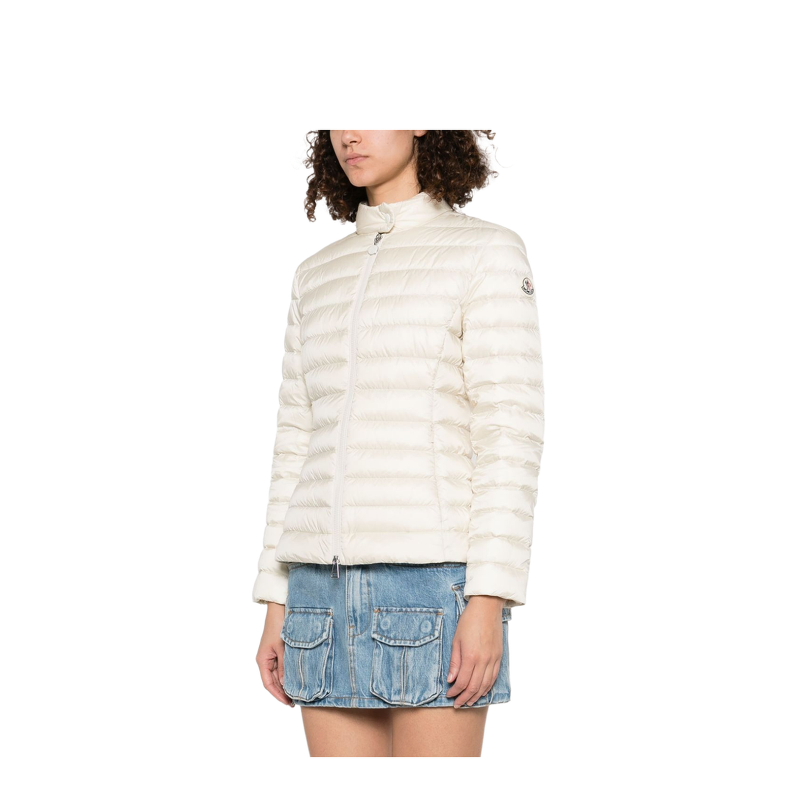 White Ivory Igelle Short Down Jacket