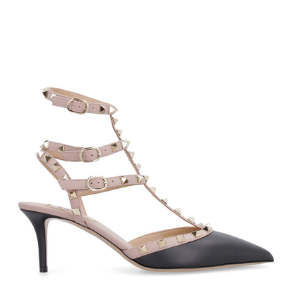 Rockstud Leather Pumps