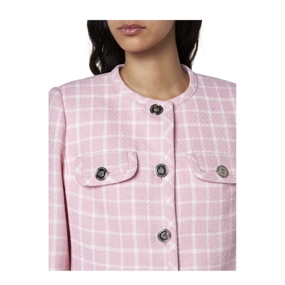 Pink Checked Tweed Jacket