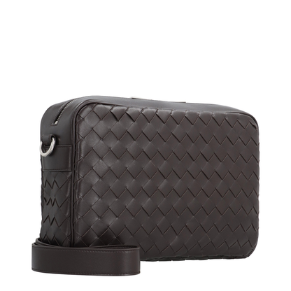 Intrecciato Leather Shoulder Bags - Brown