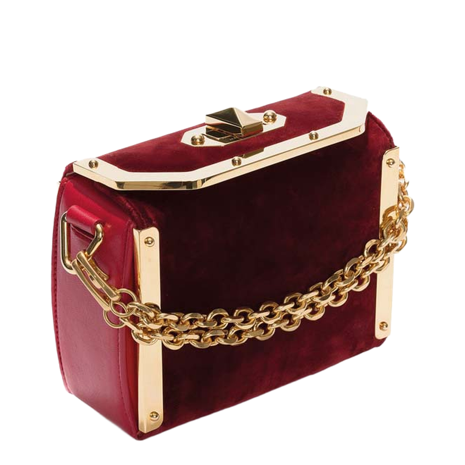 Shoulder Bag with Flap and Chain