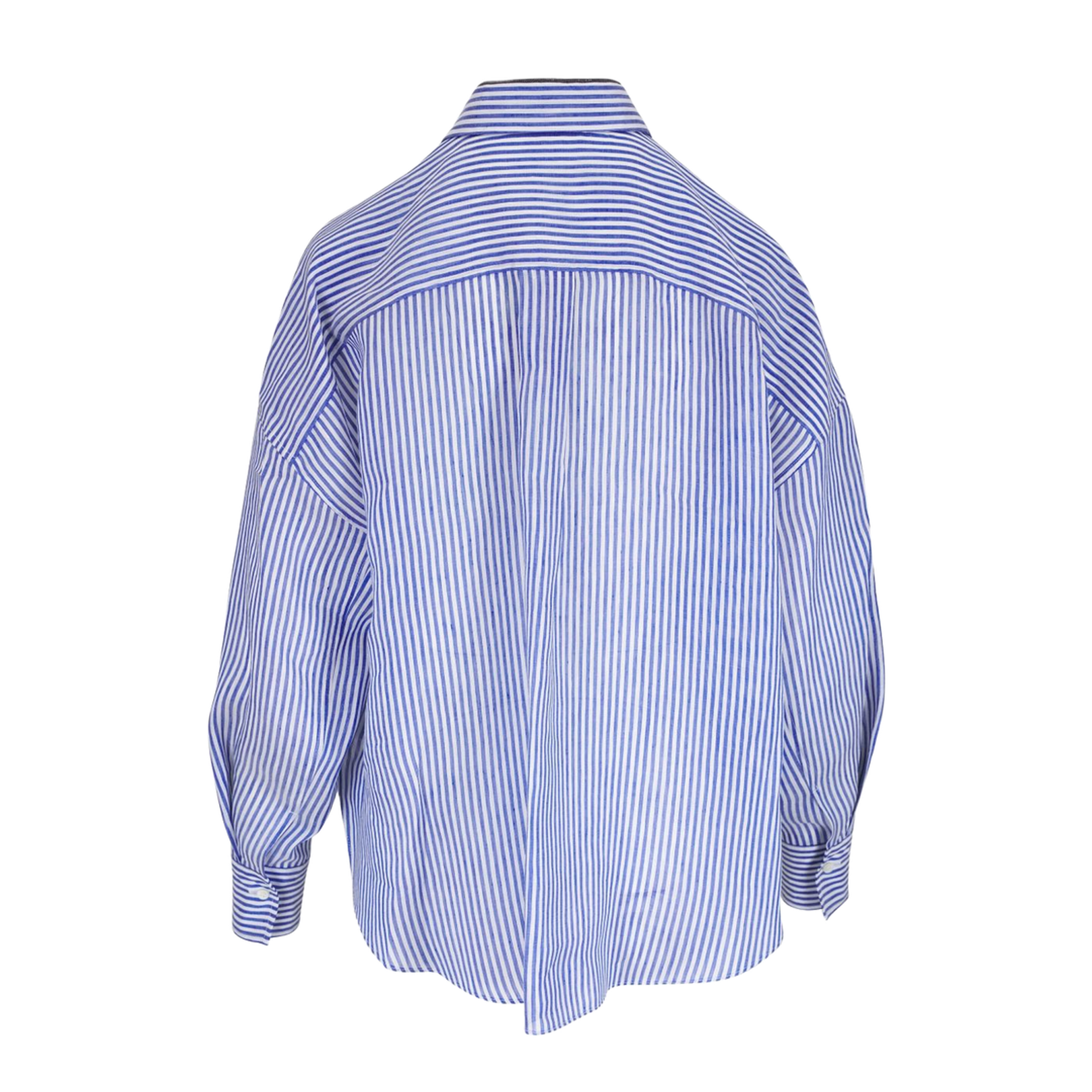 Clear Blue Striped Linen Shirt