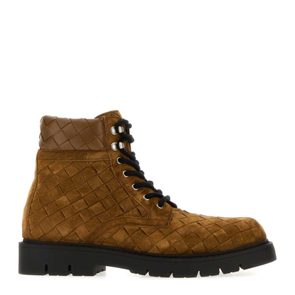 MAYFEYR - Bottega Veneta - Camel Suede Combat Boot - 837876V3QE09866