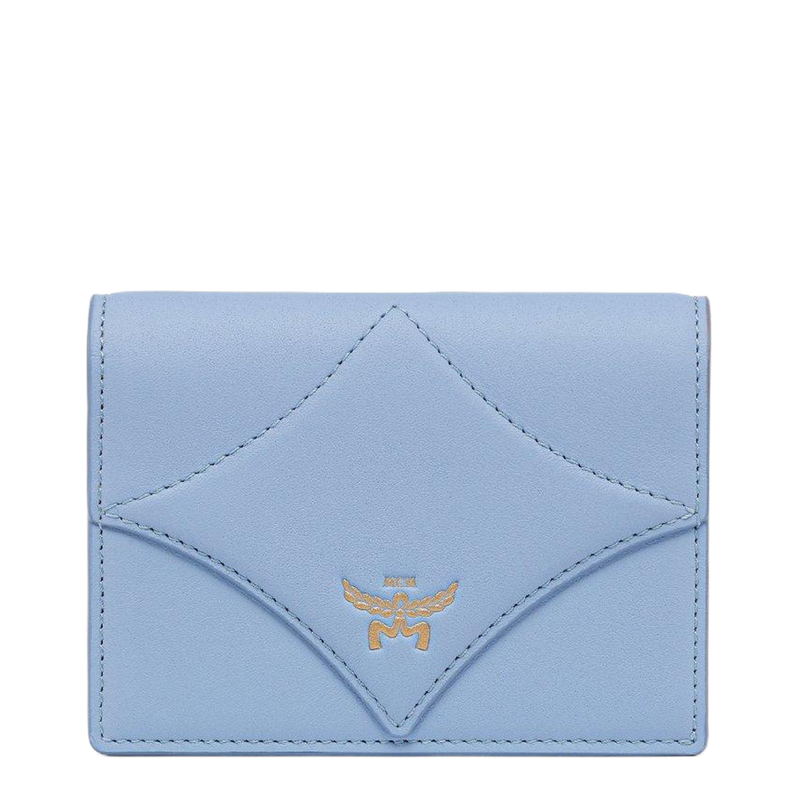Spanish Calfskin Diamond Snap Wallet - Blue
