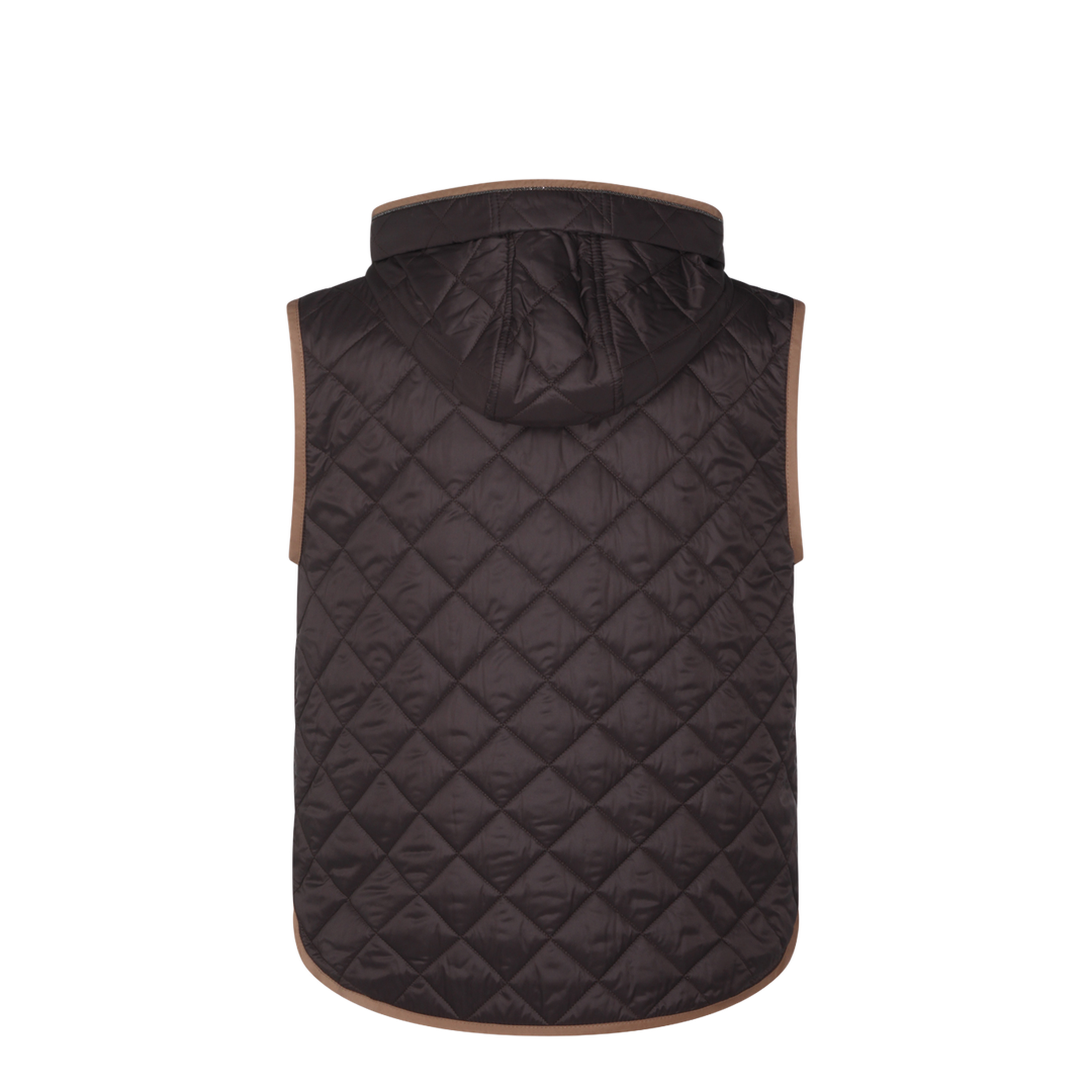 Padded Vest Nylon Brown