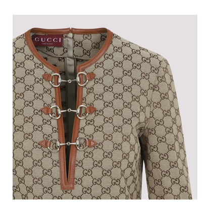 GG Canvas Dress with Horsebit