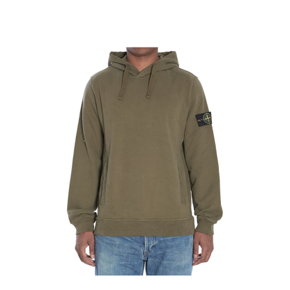 Hooded Sweatshirt in Brushed Organic Cotton Fleece