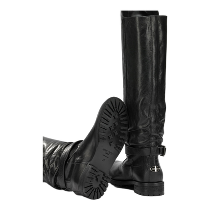 MAYFEYR - Jimmy Choo - Biker Knee High Boots - BIKERKBERZBLACK