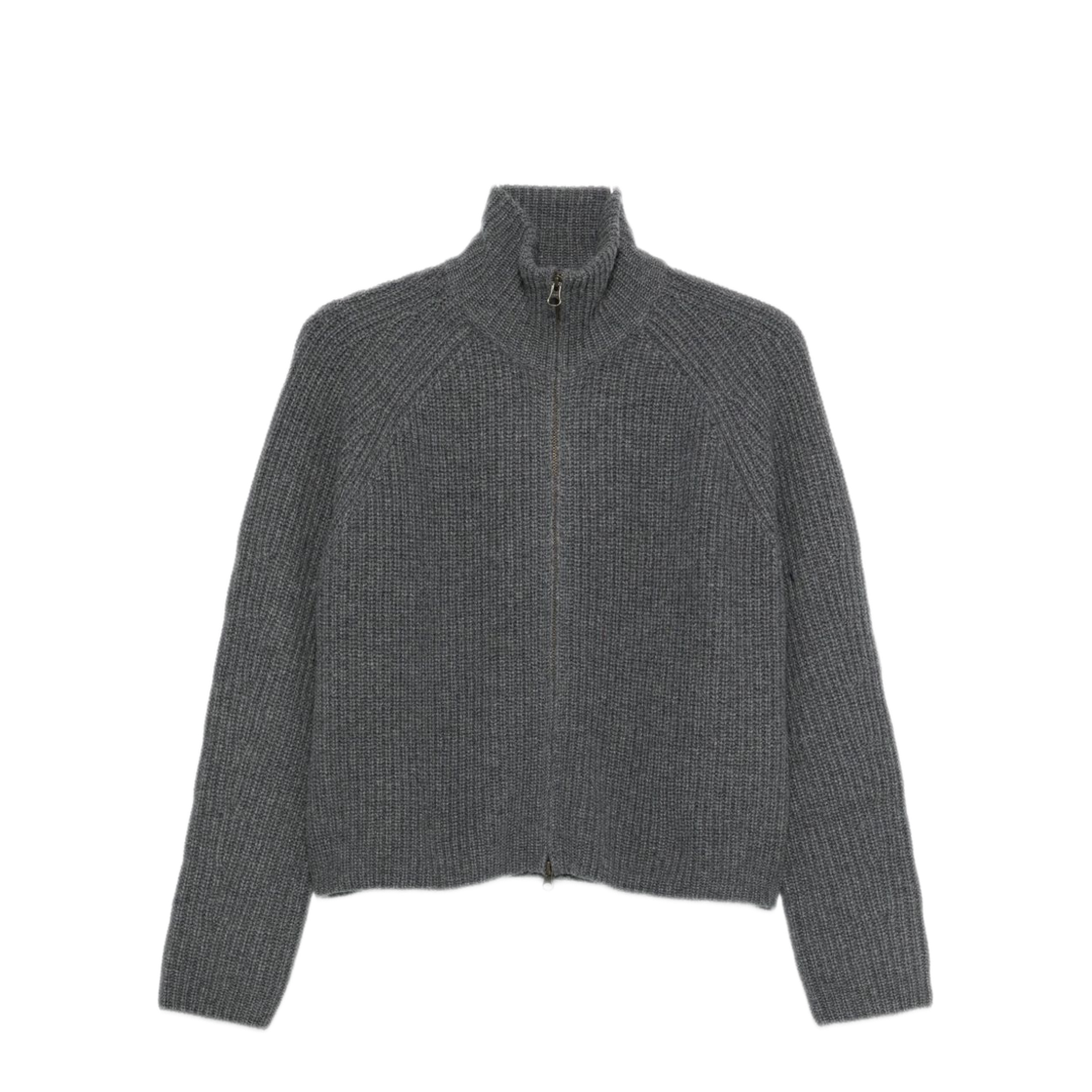 MAYFEYR - Lisa Yang - Dark Grey Zip Neck Sweater - 2025304GR