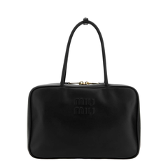 Beau Medium Calfskin Shoulder Bag - Black