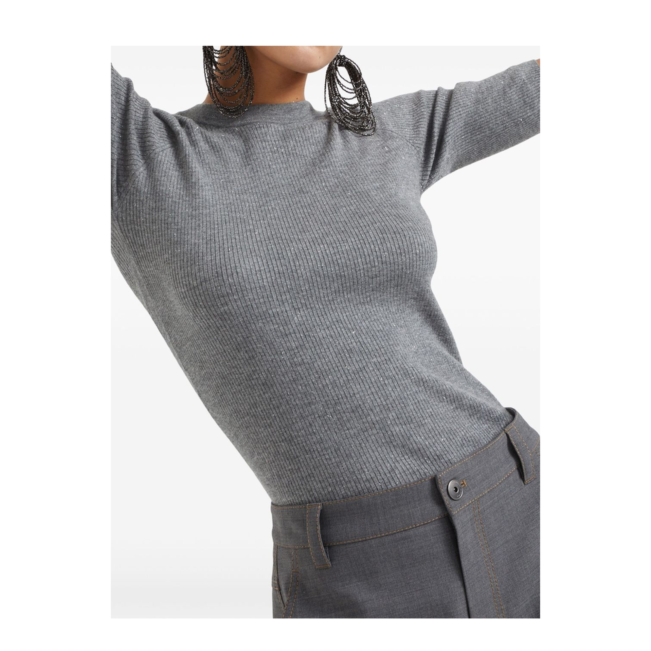 Lurex Ribbed Sweater