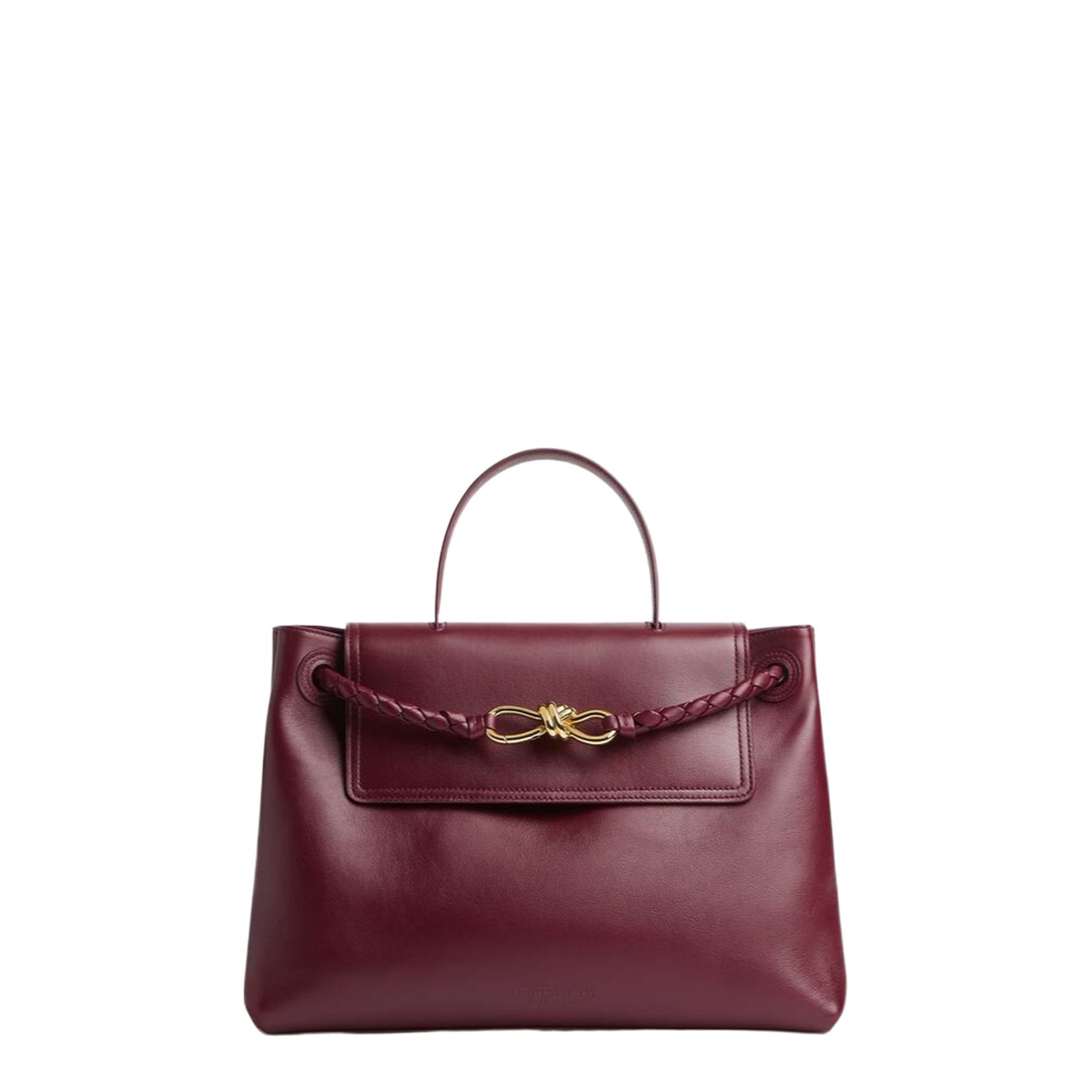 Silky Calfskin Top Handle Bag