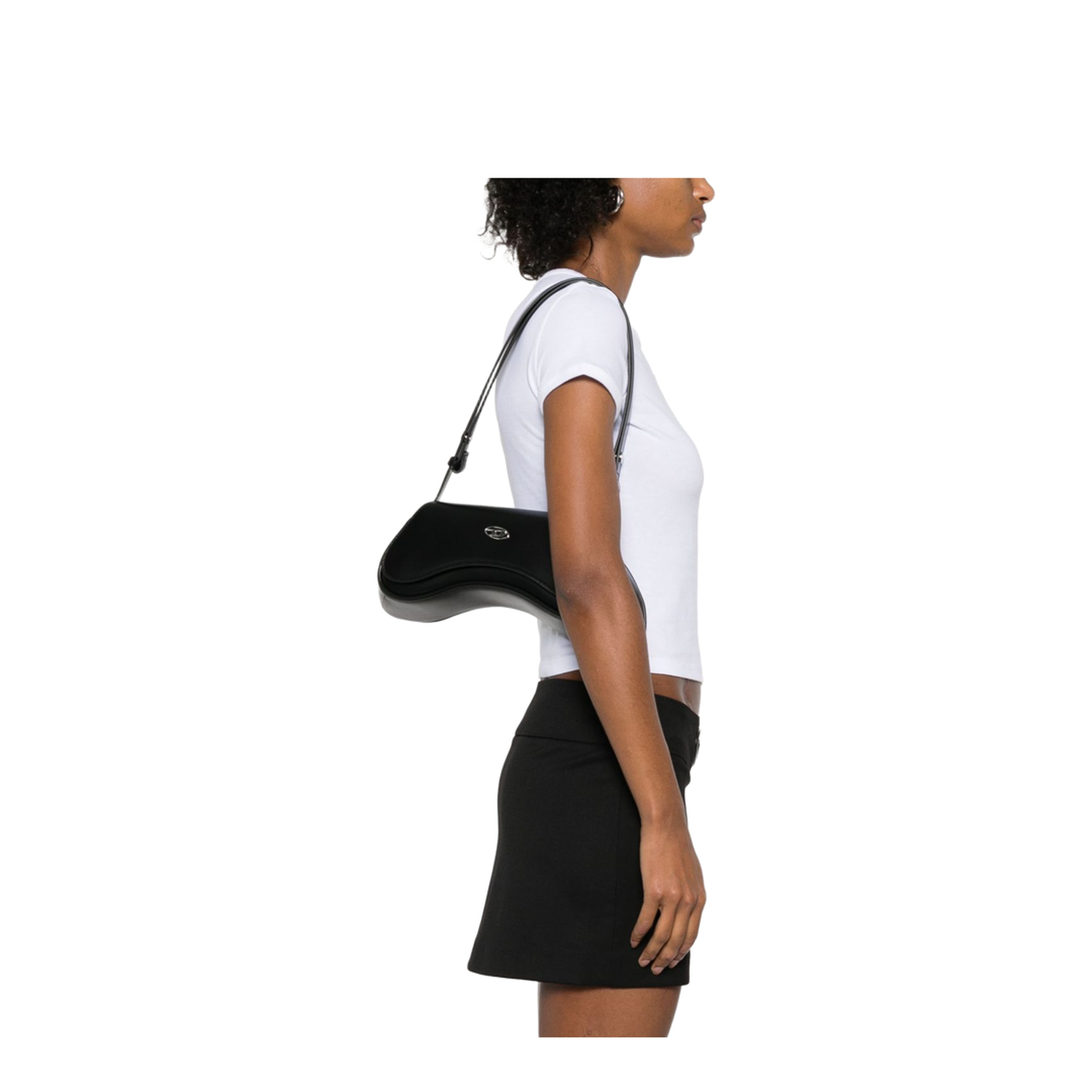 Play One Size Cow Leather Crossbody - Black