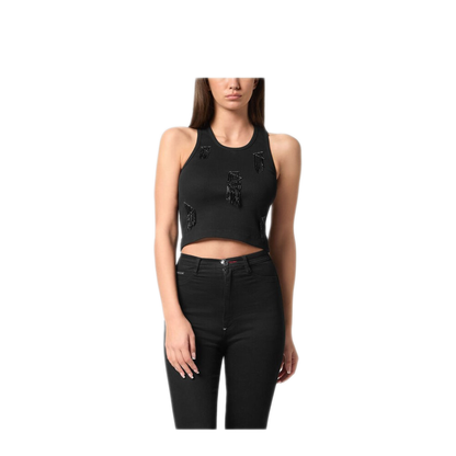 MAYFEYR - PHILIPP PLEIN - Black T Shirt - SAECWTK3567PJY002N02