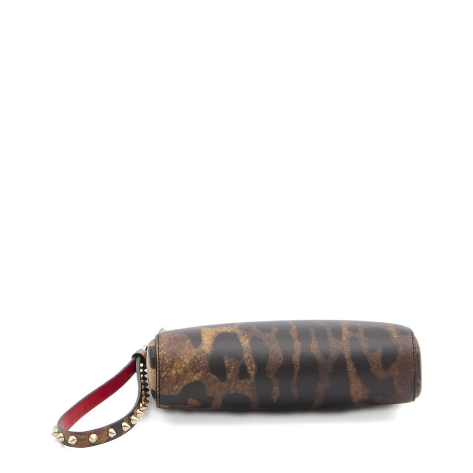 Brown Leopard Print Zip Closure Bag