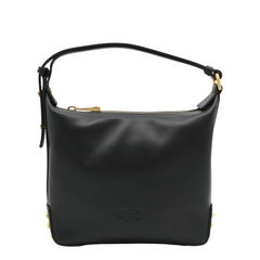 Metal Dots Calfskin Leather Mini Bag - Black