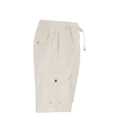 Drawstring Cotton Cargo Shorts