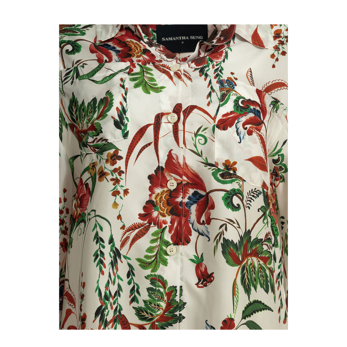 MAYFEYR - Samantha Sung - Shirt 100 Silk White - CAMICIAPIGIAMAASIANBOTANICWHITE
