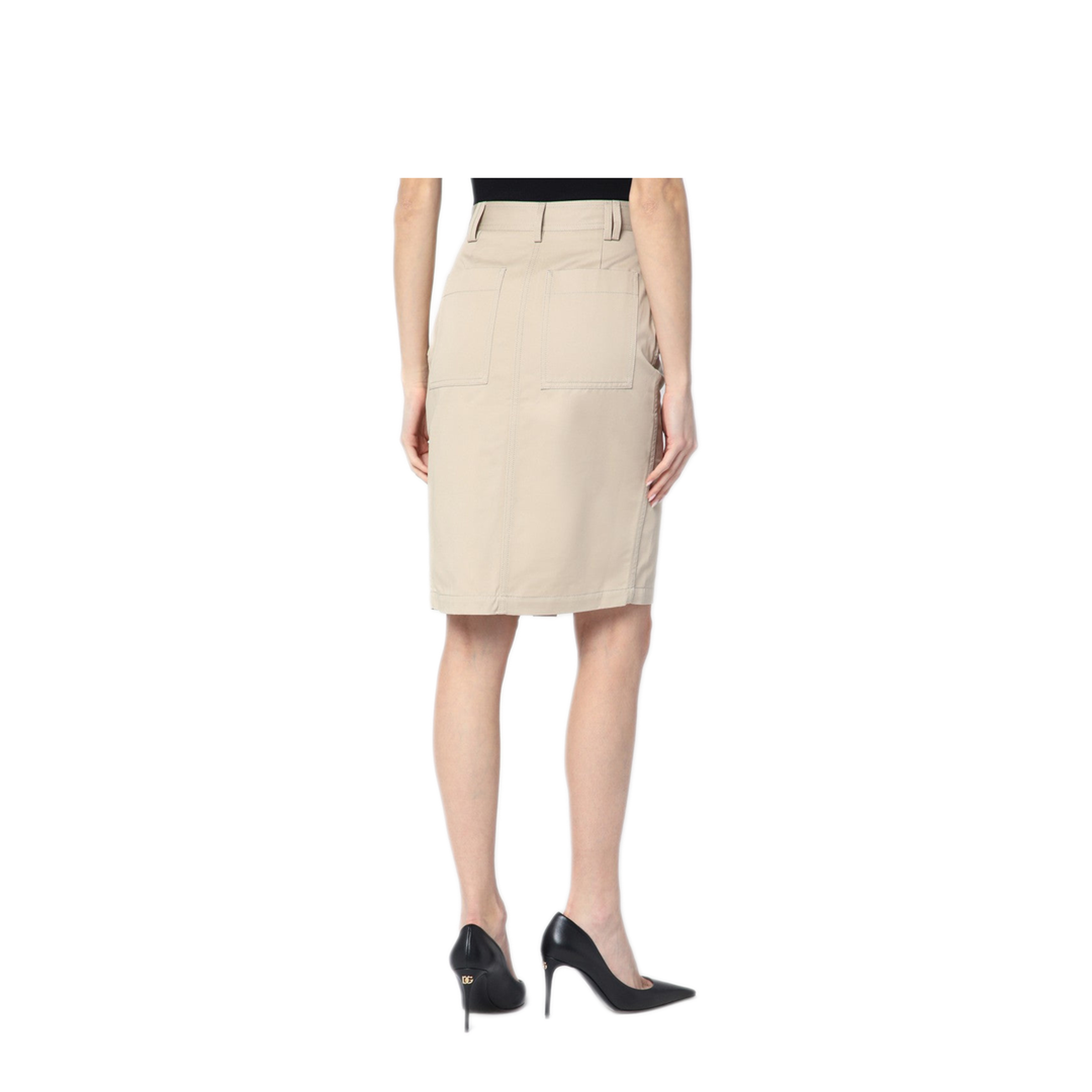 MAYFEYR - Anine Bing - Beige Buttoned Pencil Skirt - A-04-10733COOMA10