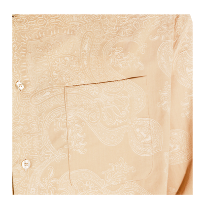 Paisley Cotton Jacquard Shirt Sand