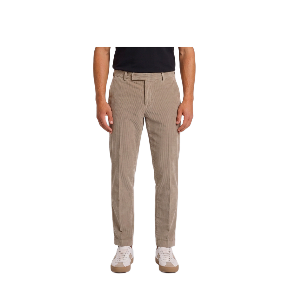 MAYFEYR - PT Torino - Beige Stretch Cotton Blend Corduroy Trousers - CORTZ1Z00FWDTU93N055