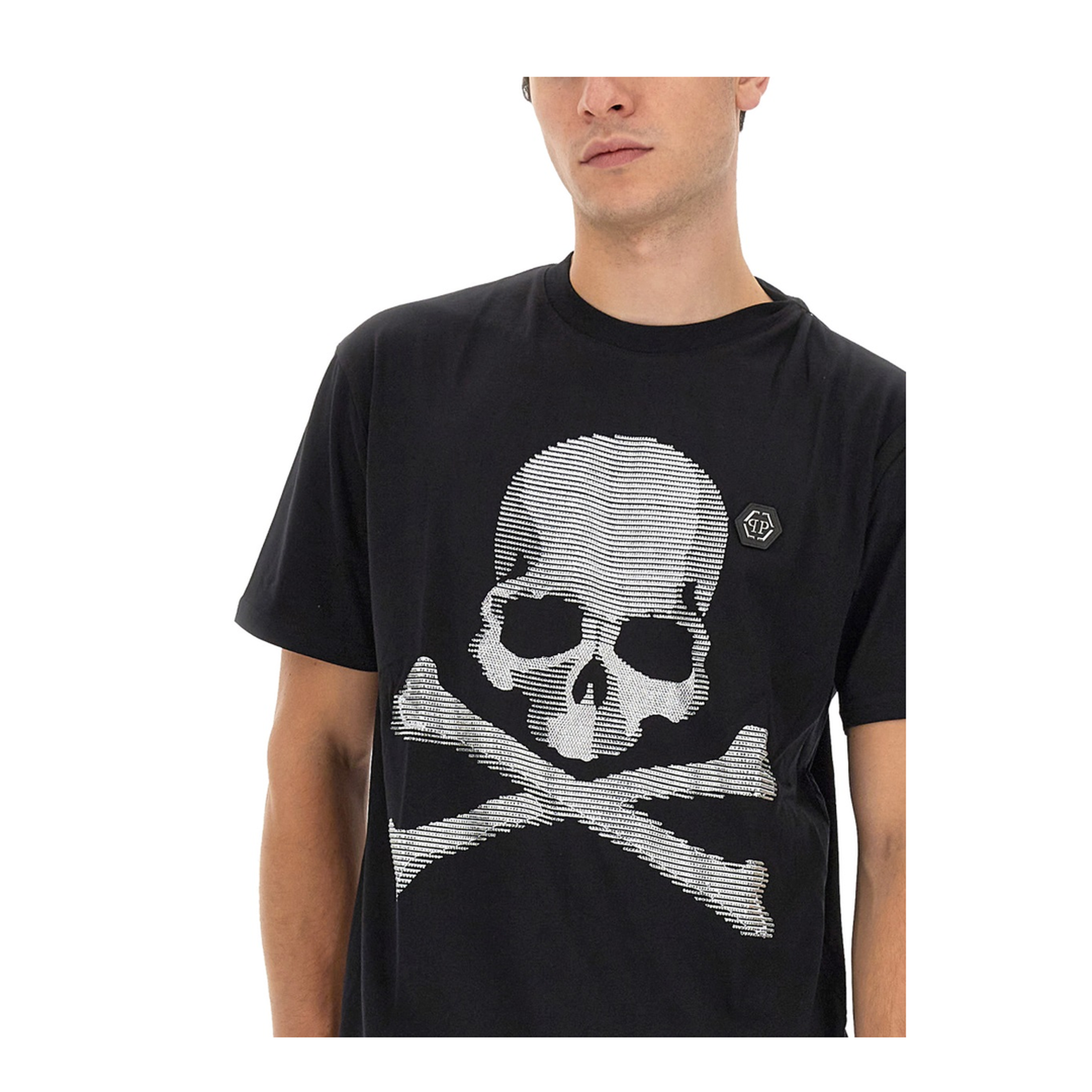 MAYFEYR - PHILIPP PLEIN - T Shirt With Rhinestones - MTK6188PJY002N02