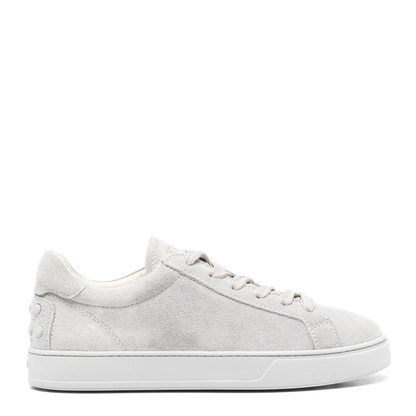 Light Grey Front Lace-Up Fastening Padded Ankle Flat Rubber Sole