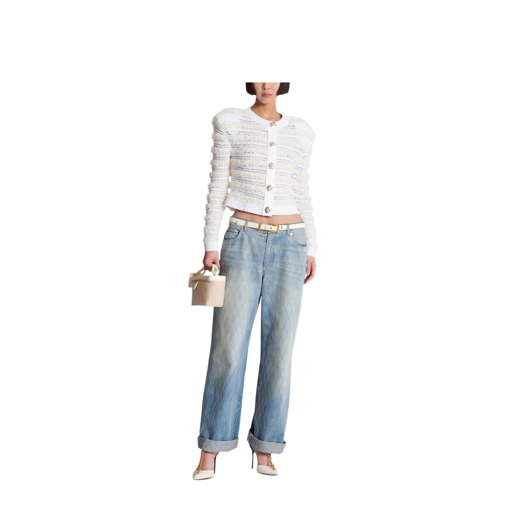 Structured Shoulder Long Sleeve Top