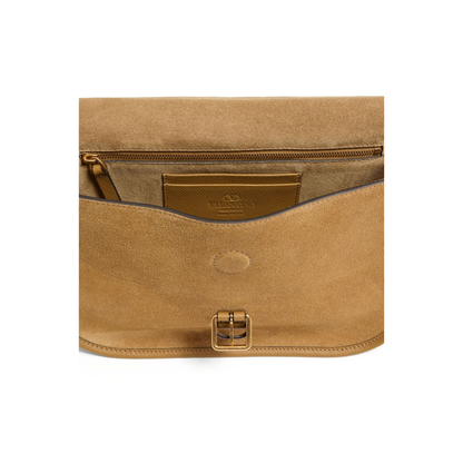 Antibes Suede Shoulder Bag - Havana Beige