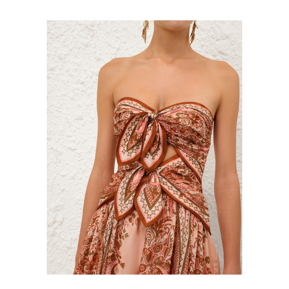 Aster Scarf Print Midi Dress