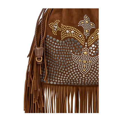 Kalispera Medium Suede Bag - Brown