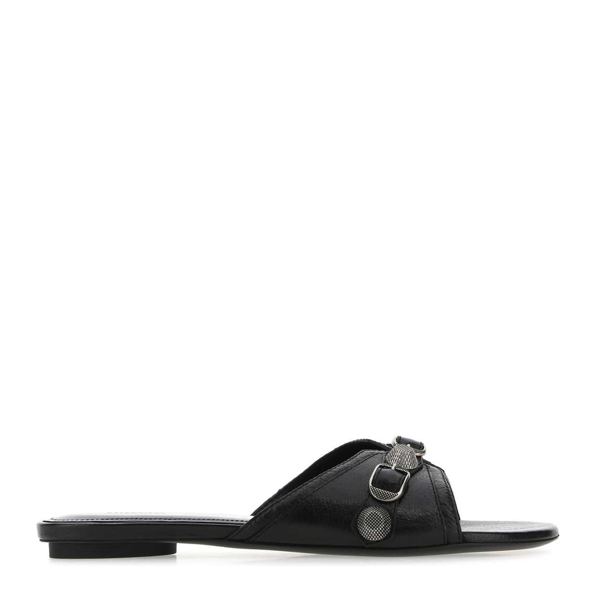 MAYFEYR - Balenciaga - Black Leather Cagole Slippers - 694342WAD4E1081