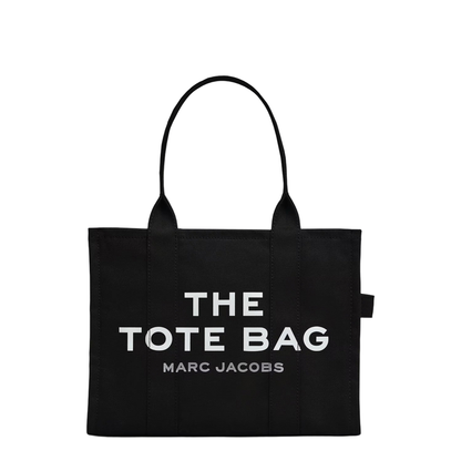 Black Canvas Large Tote Bag
