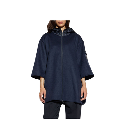 Navy Blue Wool Cape