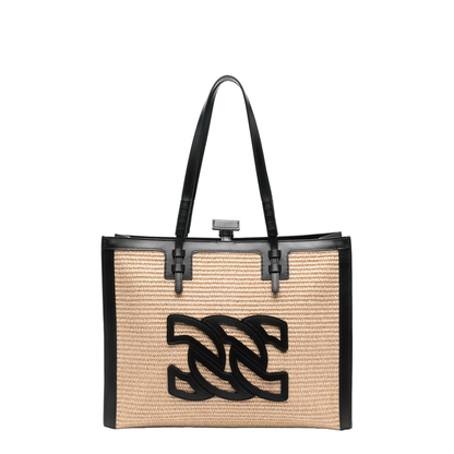 Beaurivage Braided Raffia Tote - Multicolor