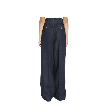 Hypnotic Cotton Denim Pants Blue