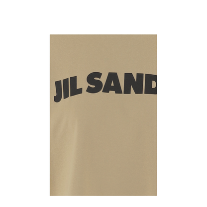 Beige Logo-Detail T-Shirt