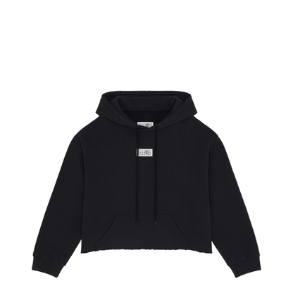 Black Cotton Hoodie