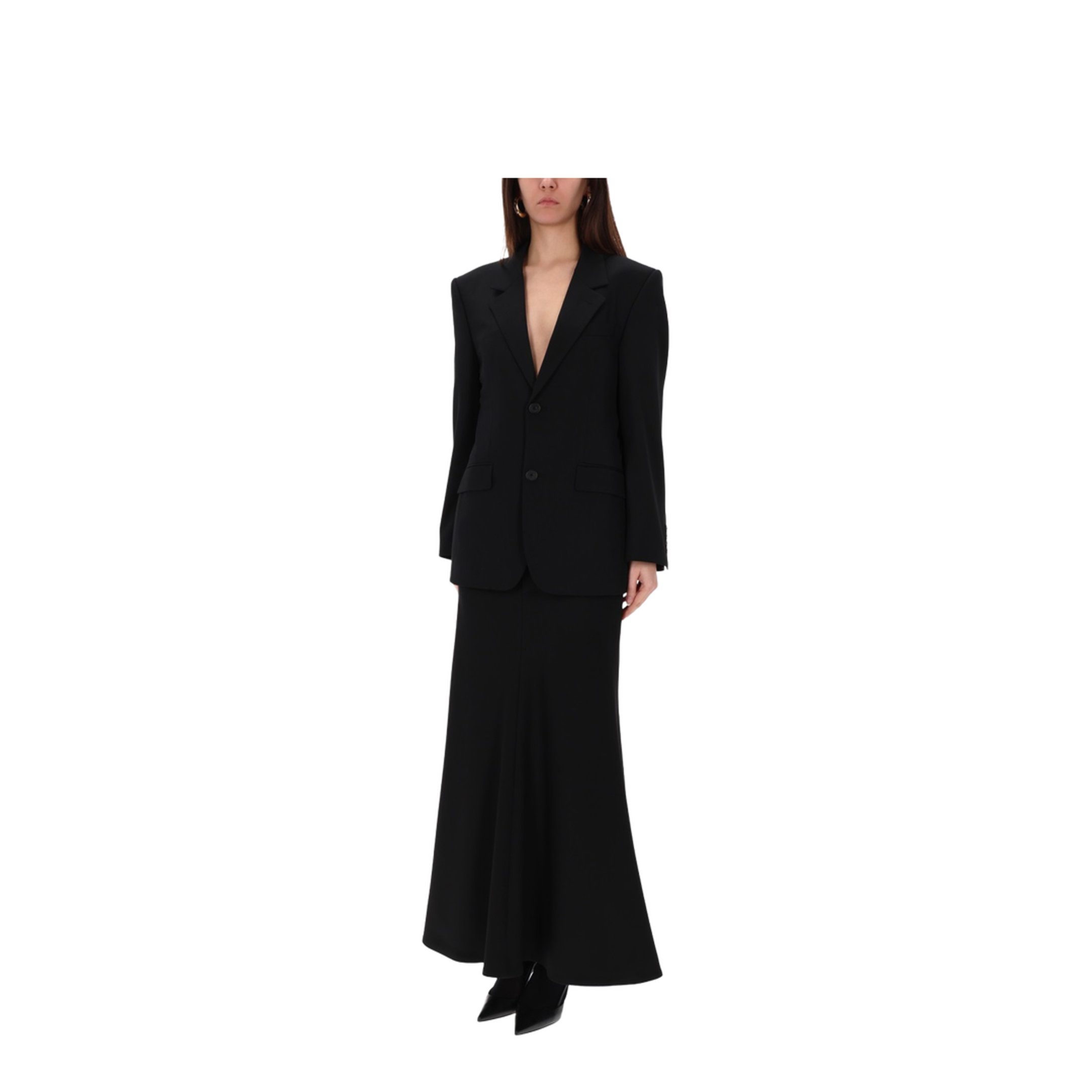 Standard Single-Breasted Tailored Blazer in Black