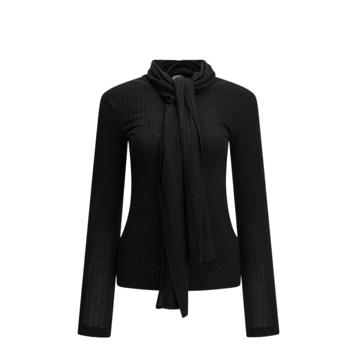 MAYFEYR - Toteme - Cardigan With A Bow - 264WRT0906FB0818001BLACK