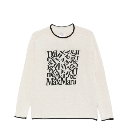 MAYFEYR - Max Mara - Linen Sweater Embroidered Front - 2619361063600015