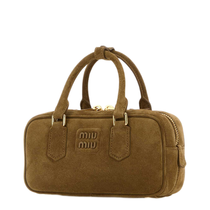 MAYFEYR - Miu Miu - Biscuit Suede Arcadie Handbag - 5BB142VOON2CS4F0393