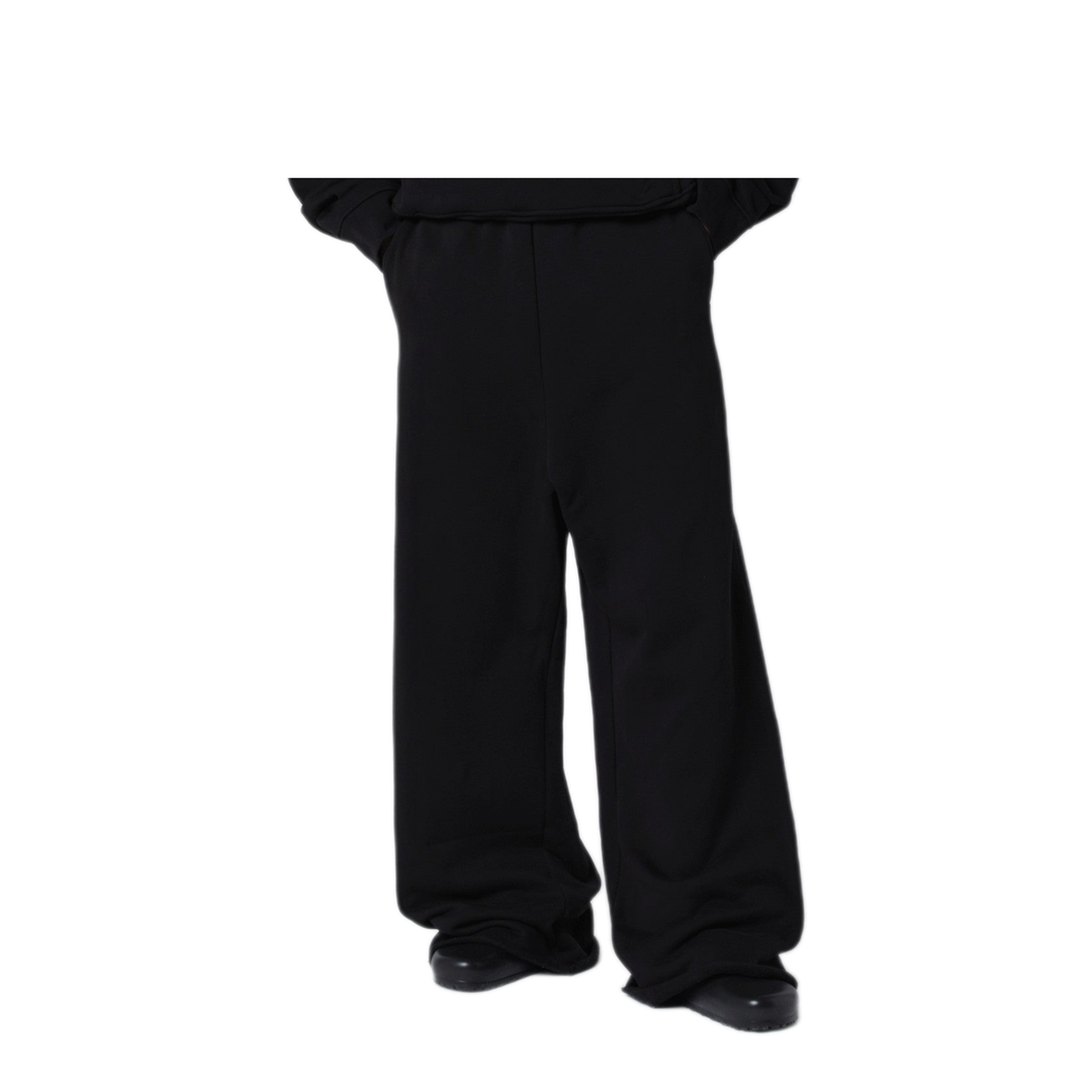MAYFEYR - Entire Studios - Black Wide Leg Cotton Jogging Trousers - ESSS26PA01012CO0015