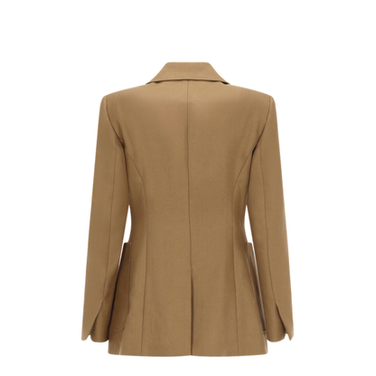 VOLONTA' SINGLE BREAST BLAZER DIAGONAL LINEN