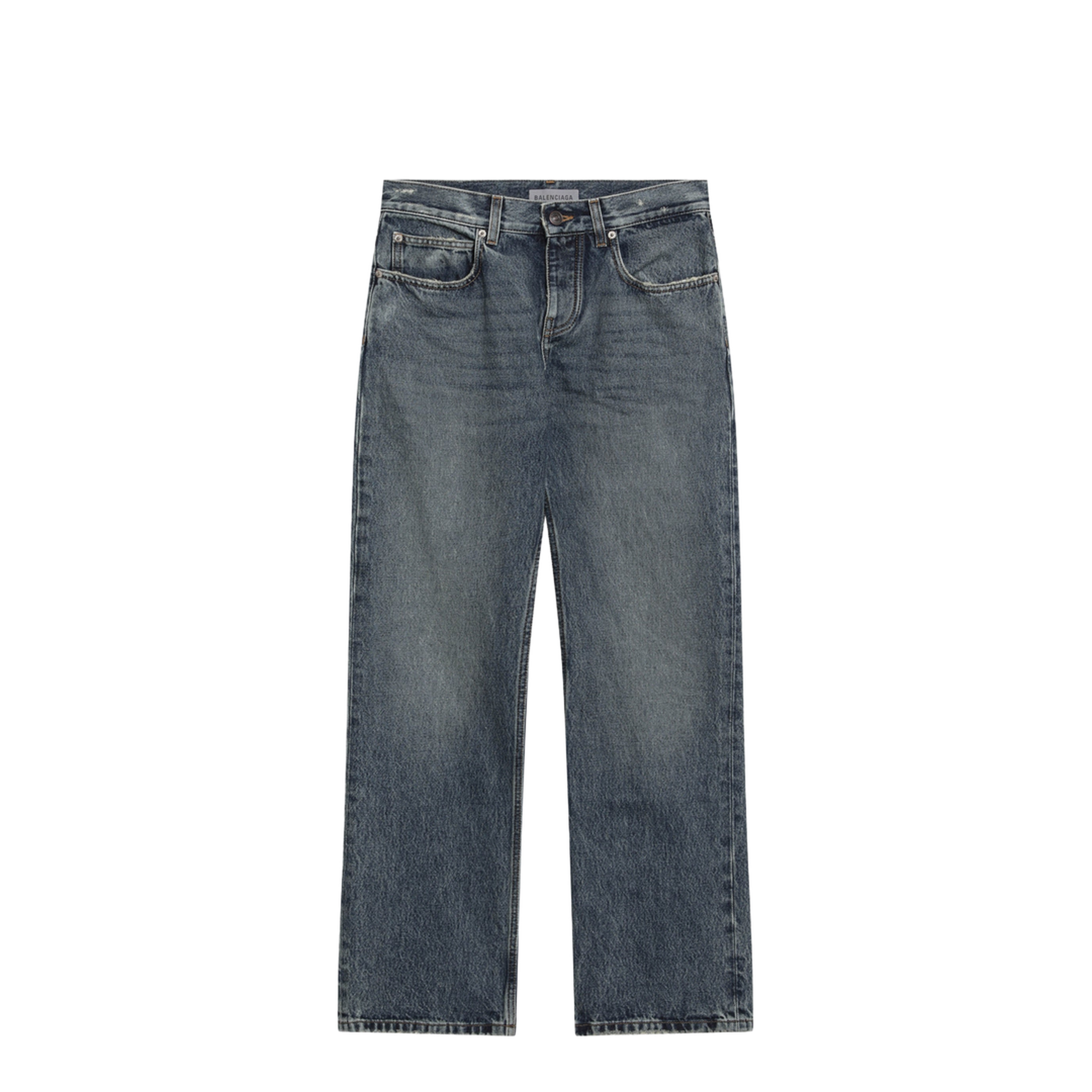 Vintage Blue Jeans with Worn Effect