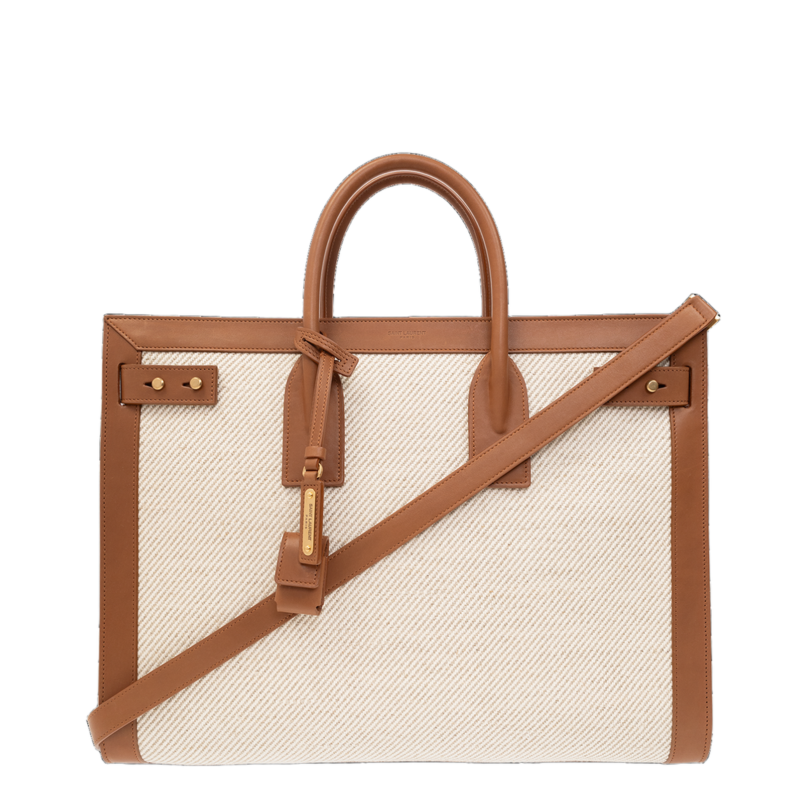 Sac de Jour Large Leather Tote Bags - Beige