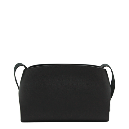 Hug Hammered Calfskin Messenger Bag - Nero