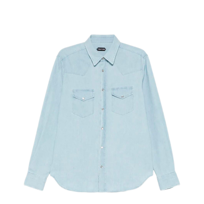 MAYFEYR - Tom Ford - Denim Chambray Western Shirt - HDS001FMC315UAN