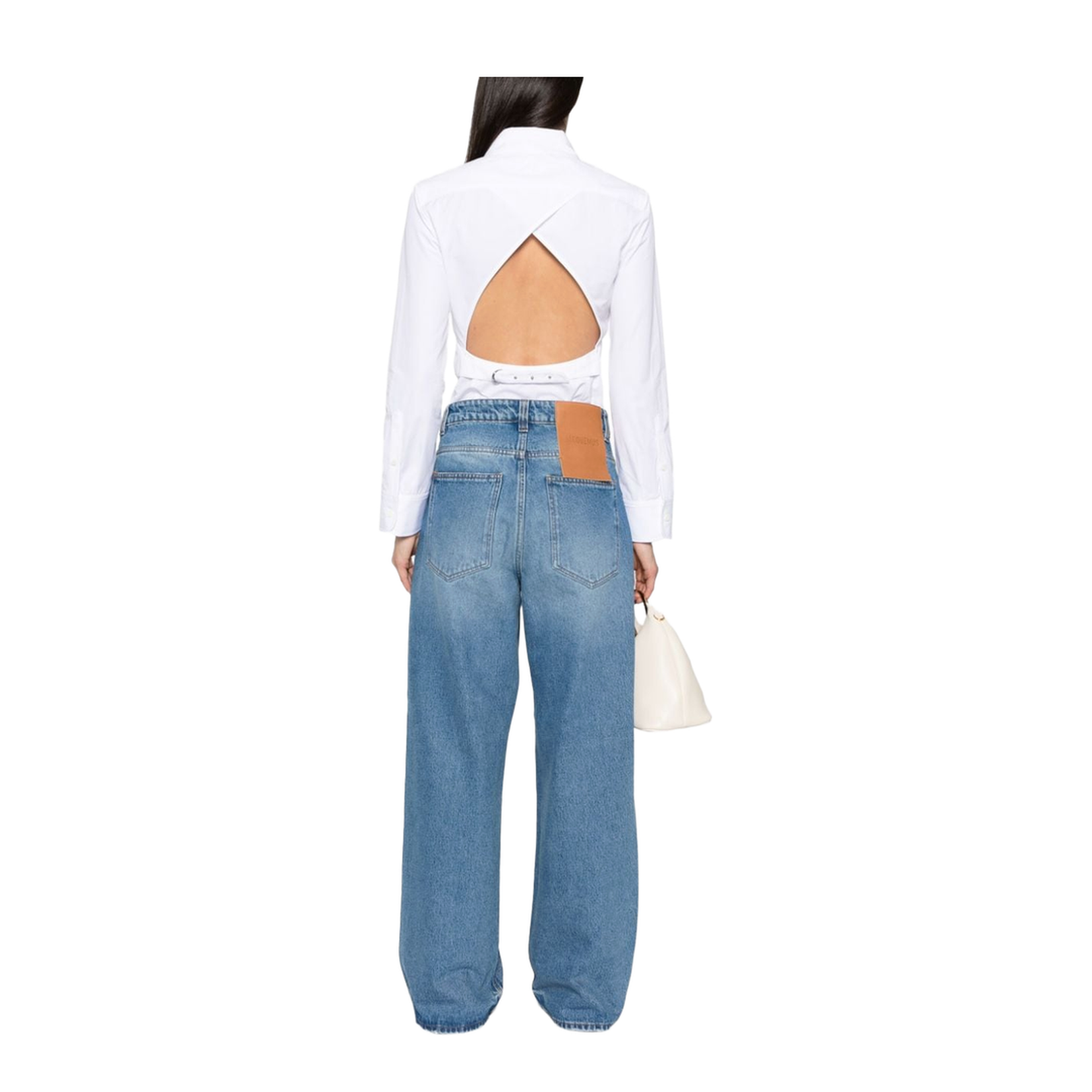 Cotton Poplin Shirt with Triangular Back