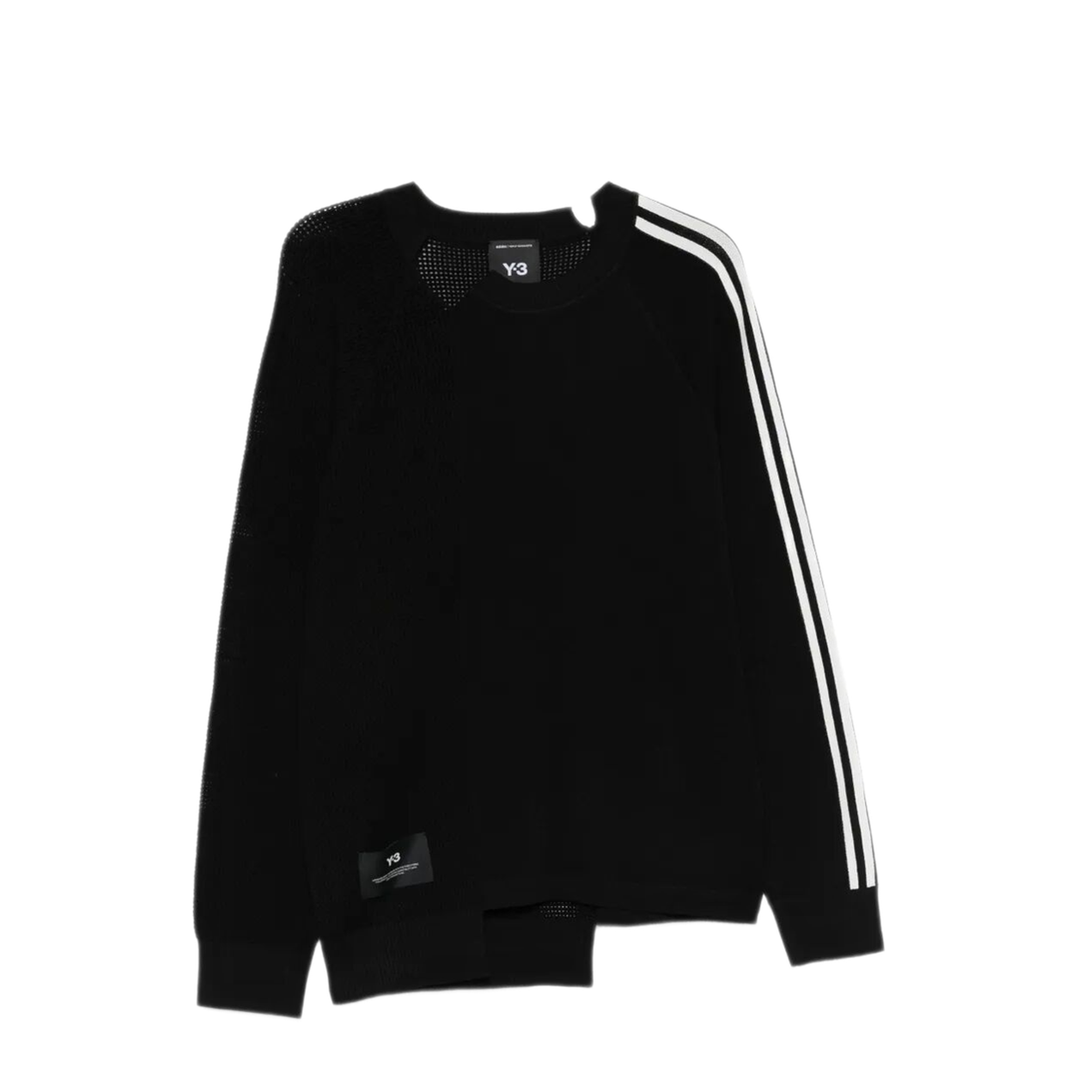 MAYFEYR - Y-3 - Logo Perforated Knit Sweater - KR2395BLACKWHITE